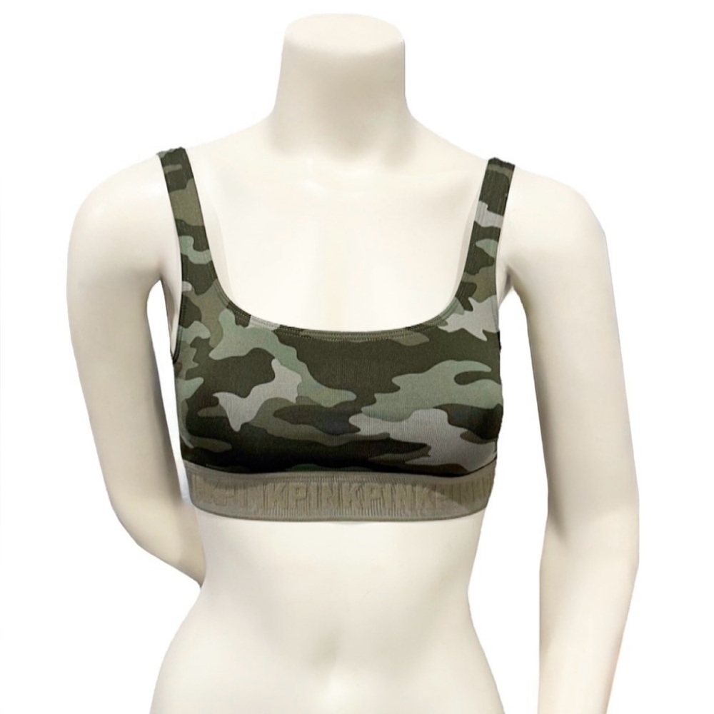 PINK Victoria’s Secret Camo Ultimate Lightly Lined Sports Bra XS